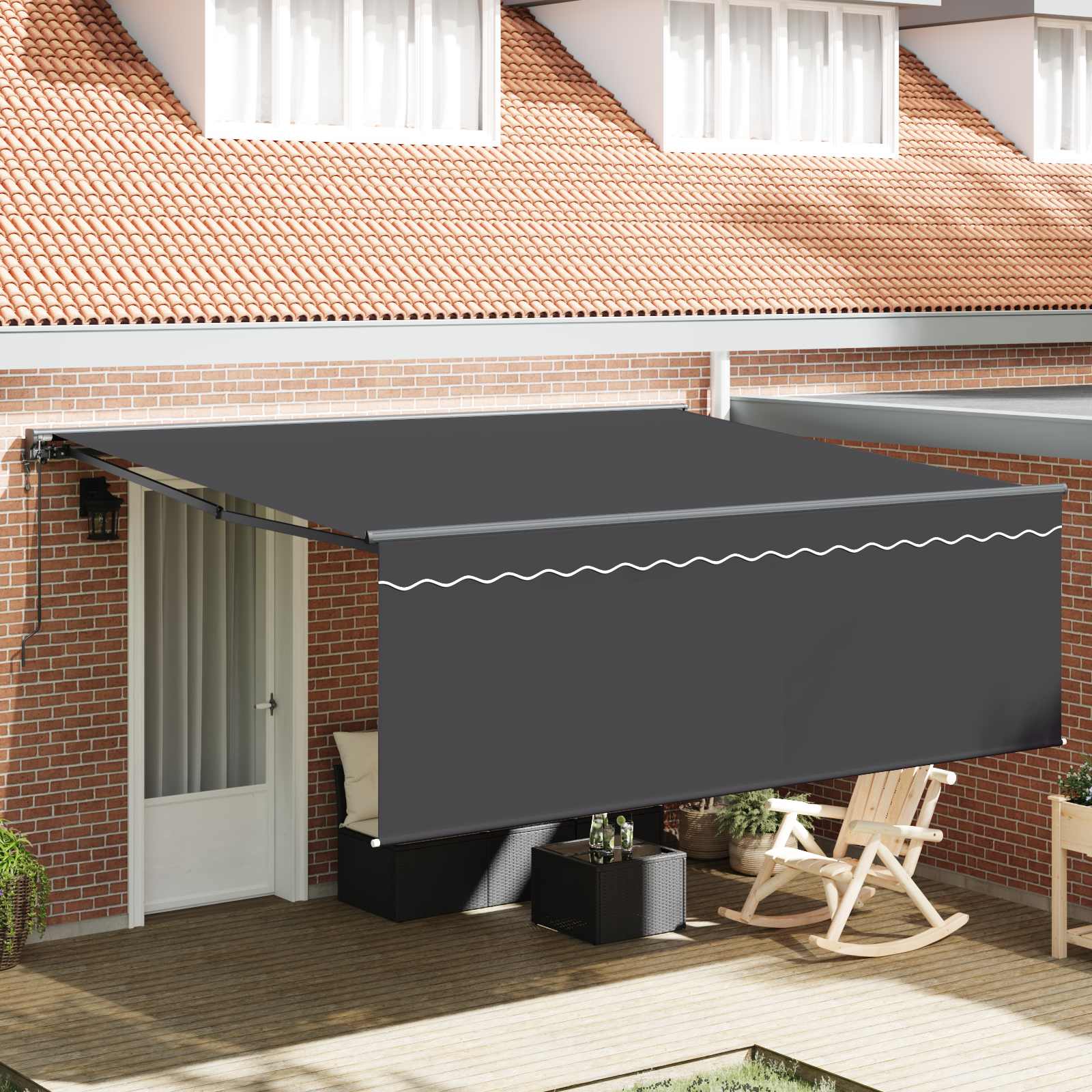 Struttura della tenda Giallo e Bianco 350 x 250 cm | homemem39