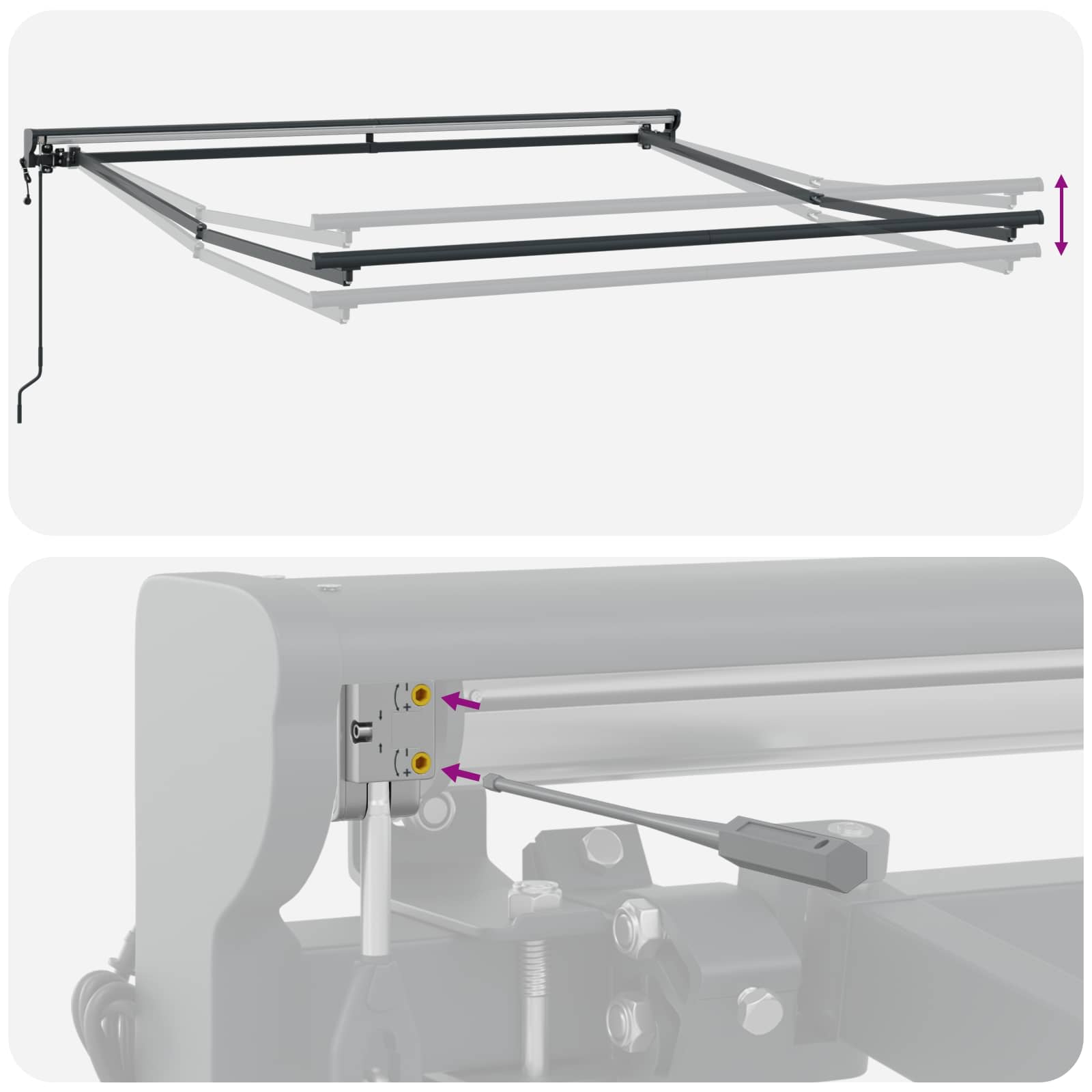 Struttura della tenda Antracite 350 x 250 cm | homemem39