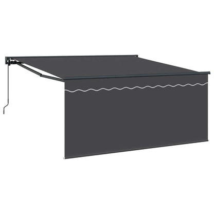 Tenda retrattile Antracite 350 x 250 cm Poliestere e Alluminio