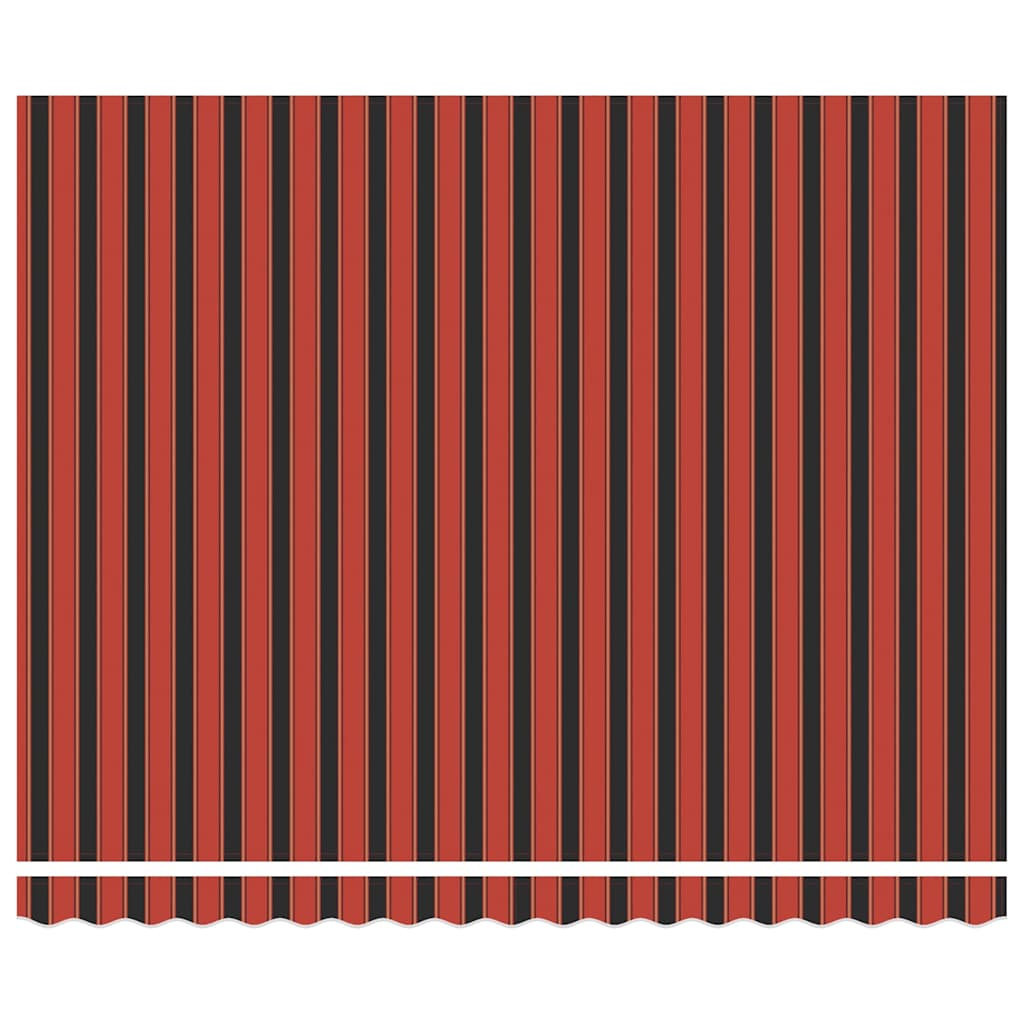 Tenda retrattile Rosso e Nero 350 x 250 cm Tessuto e Alluminio