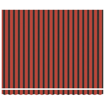 Tenda Retrattile Rosso e nero 350 x 250 cm Tessuto - homemem39