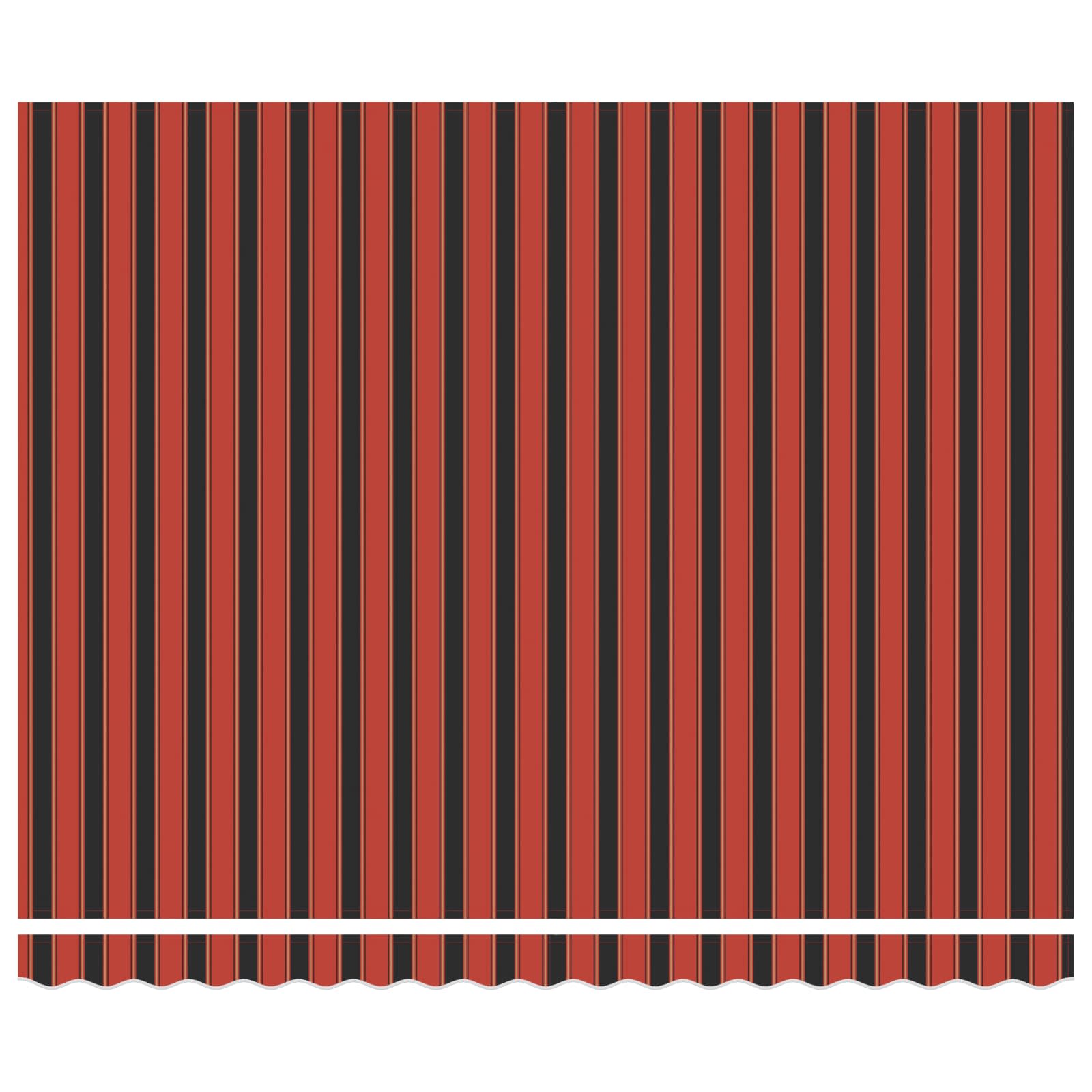 Tenda retrattile Rosso e Nero 350 x 250 cm Tessuto e Alluminio | homemem39