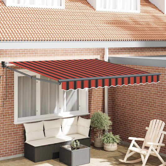 Tenda retrattile Rosso e Nero 350 x 250 x 165 cm | homemem39