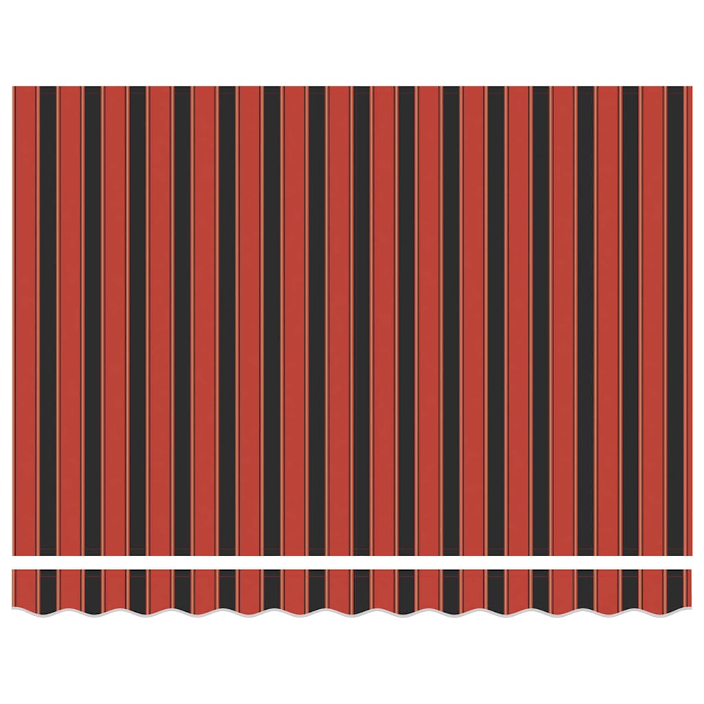 Tenda Retrattile Rosso e nero 350 x 250 cm Tessuto e Metallo - homemem39