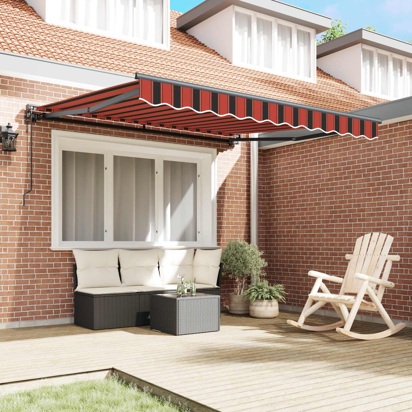 Struttura della tenda Arancione e Nero 350 x 250 cm | homemem39