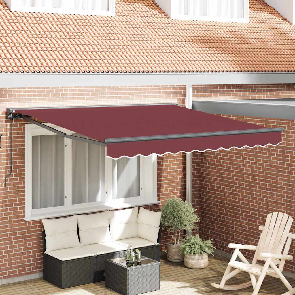 Tenda Retrattile Rosso Borgogna 350x250 cm Tessuto