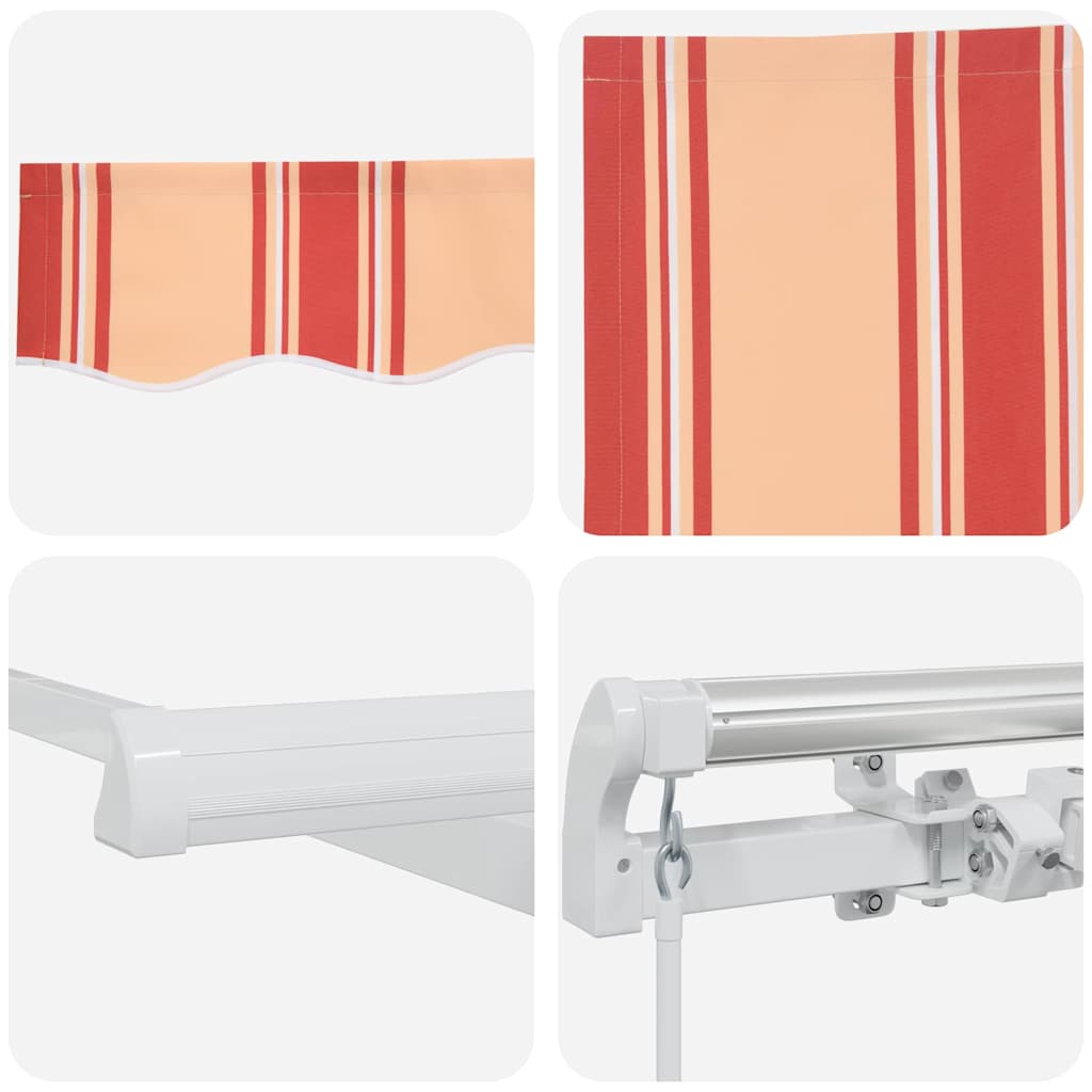 Tenda da Sole Rigato giallo e arancione 3,5 x 2,5 m - homemem39