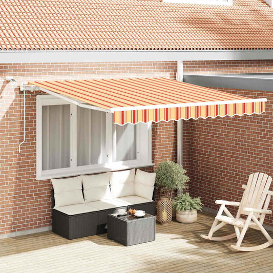 Tenda retrattile Giallo e Arancione 350 x 250 cm Poliestere | homemem39