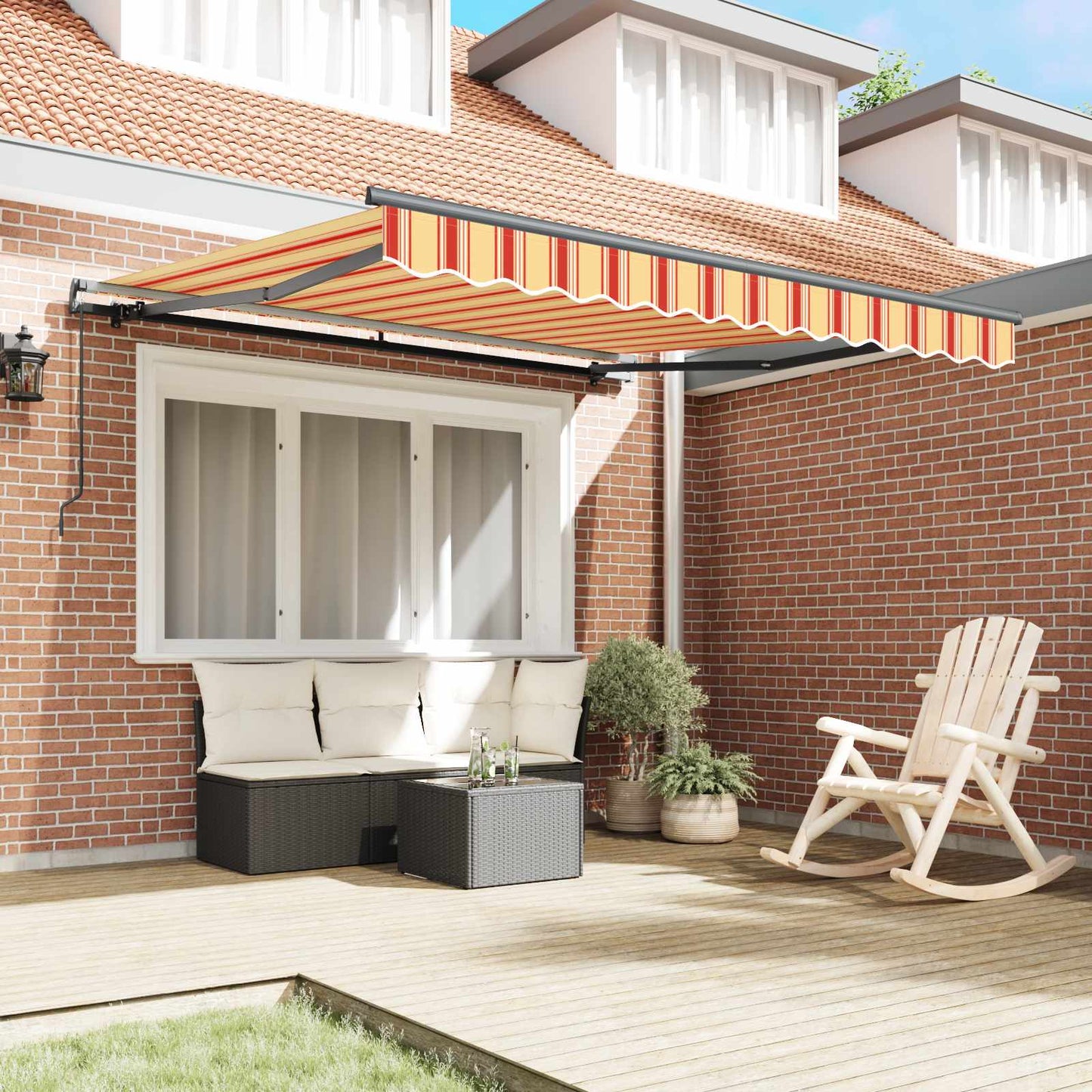 Tenda retrattile Giallo e Arancione 350 x 250 cm | homemem39