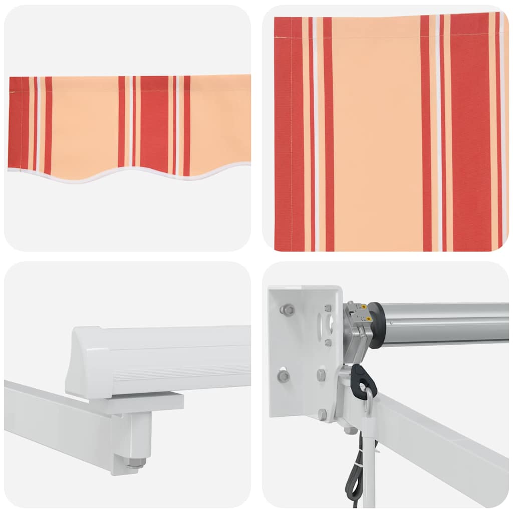 Tenda da Sole Rigato giallo e arancione 3,5 x 2,5 m - homemem39