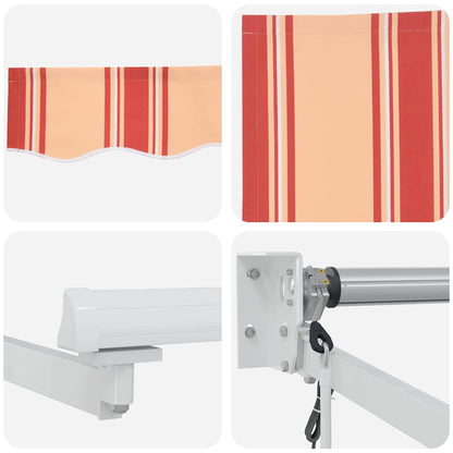 Tenda da Sole Rigato giallo e arancione 3,5 x 2,5 m - homemem39