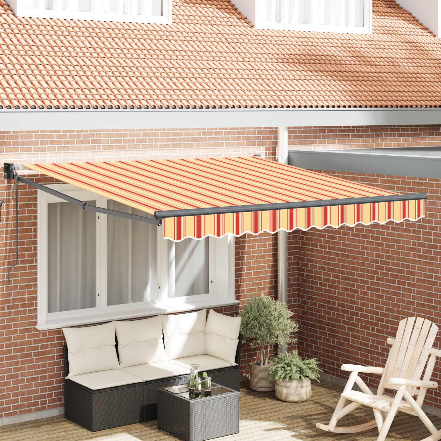 Tenda retrattile Giallo e Arancione 350 x 250 x 165 cm | homemem39