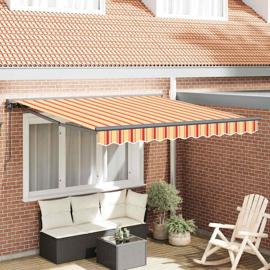 Tenda Retrattile Giallo e Arancione 350x250 cm Tessuto