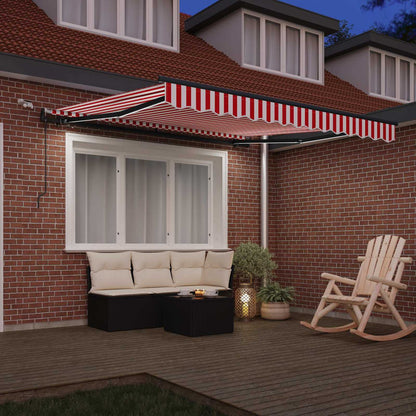 Tenda retrattile Rosso e Bianco 350 x 250 cm Poliestere | homemem39