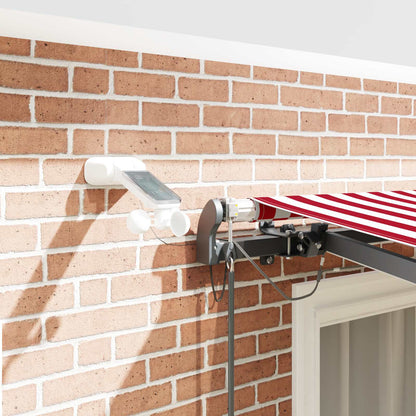 Tenda retrattile Rosso e Bianco 350 x 250 cm Poliestere | homemem39