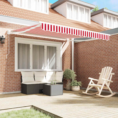 Tenda retrattile Rosso e Bianco 350 x 250 cm | homemem39