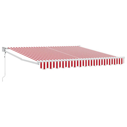 Tenda Retrattile Rosso e bianco 350 x 250 cm Tessuto - homemem39