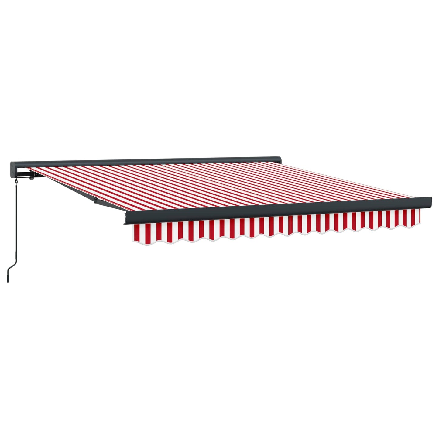 Tenda retrattile Rosso e Bianco 350 x 250 cm Tela e Alluminio | homemem39