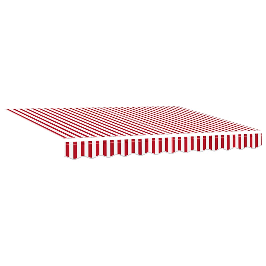 Tenda Retrattile Rosso e bianco 350 x 250 cm Tessuto, Metallo - homemem39