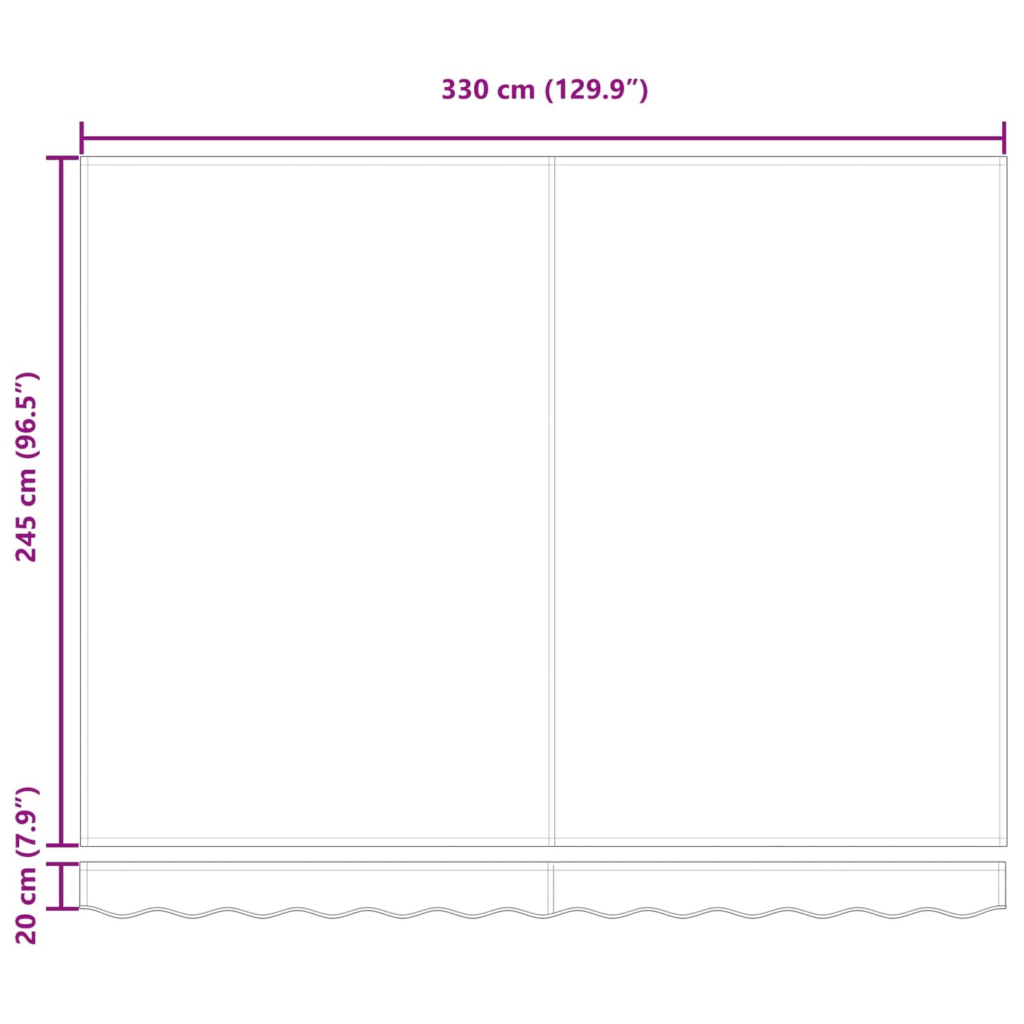 Tenda Retrattile Rosso e Bianco 350 x 250 cm