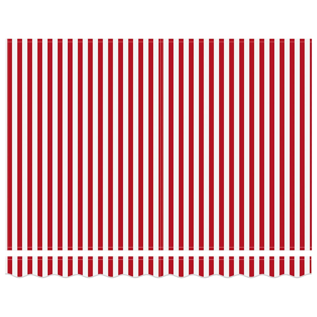 Tenda Retrattile Striscia Rossa e Bianca 350x250 cm Tessuto