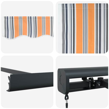 Tenda Retrattile Multicolore 350 x 250 cm Tessuto e Metallo - homemem39