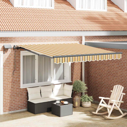 Tenda retrattile Multicolore 350 x 250 cm Tessuto e Alluminio | homemem39