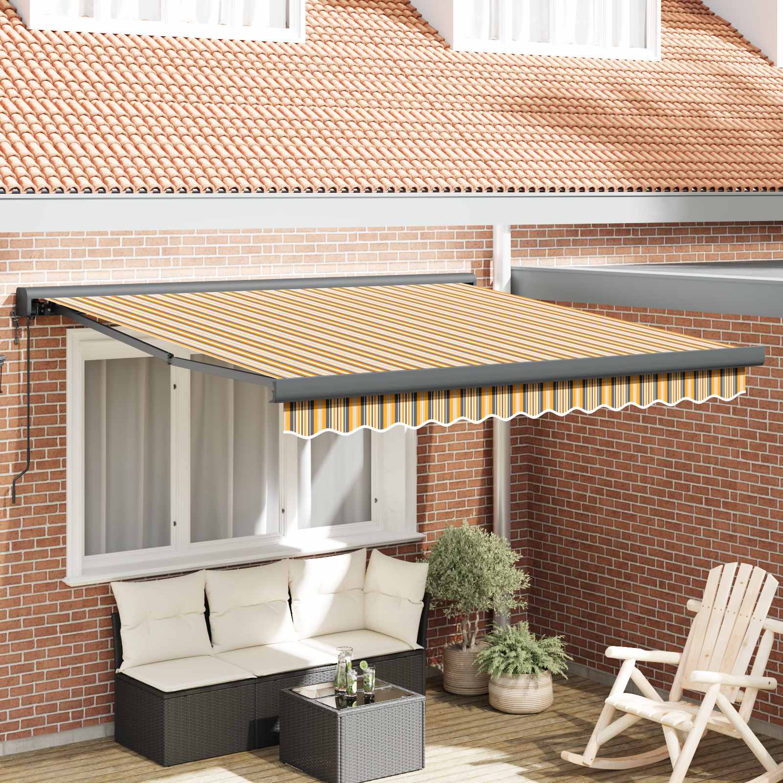 Tenda retrattile Multicolore 350 x 250 x 165 cm | homemem39