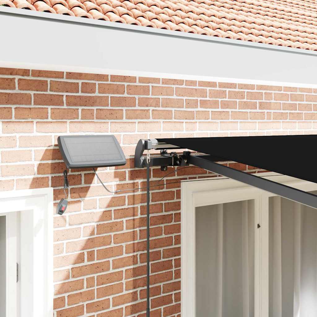 Tenda Retrattile Nero 350 x 250 cm Tessuto - homemem39