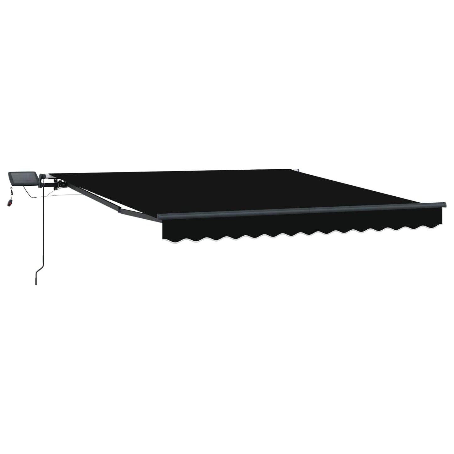 Tenda retrattile Nero 350 x 250 cm Tessuto e Alluminio | homemem39
