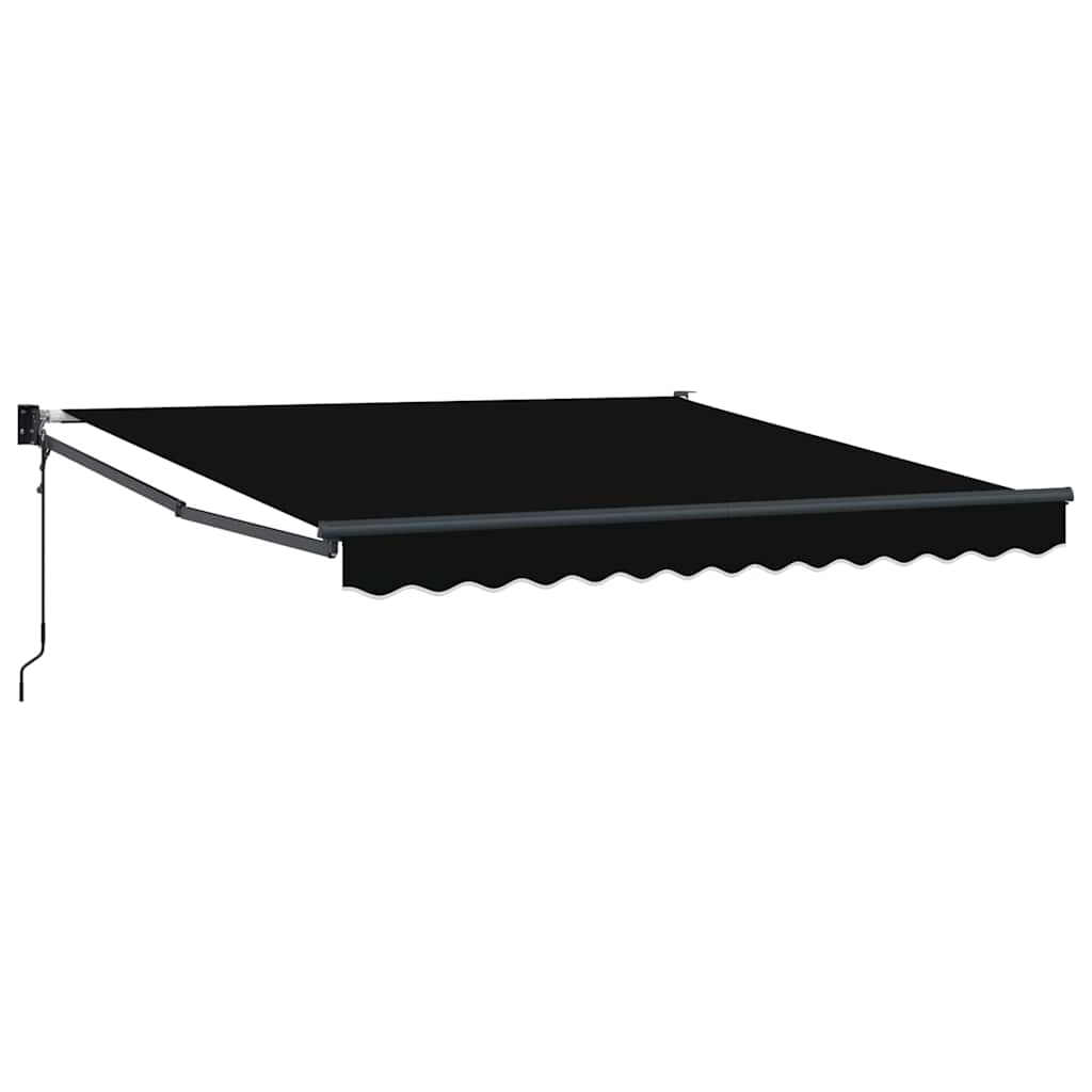 Tenda Retrattile Nero 350 x 250 cm Tessuto - homemem39