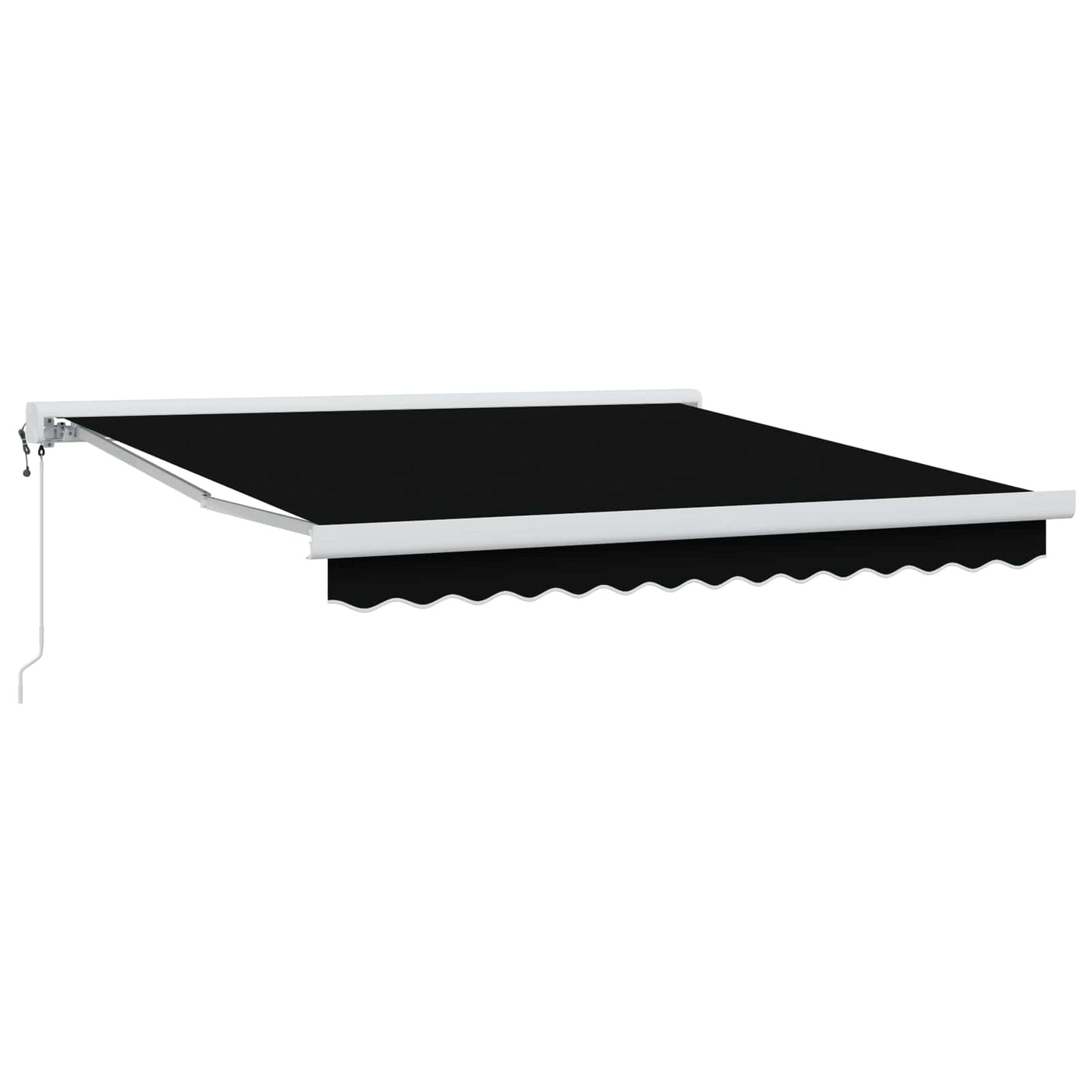 Tenda retrattile Nero 350 x 250 cm Tessuto e Metallo | homemem39