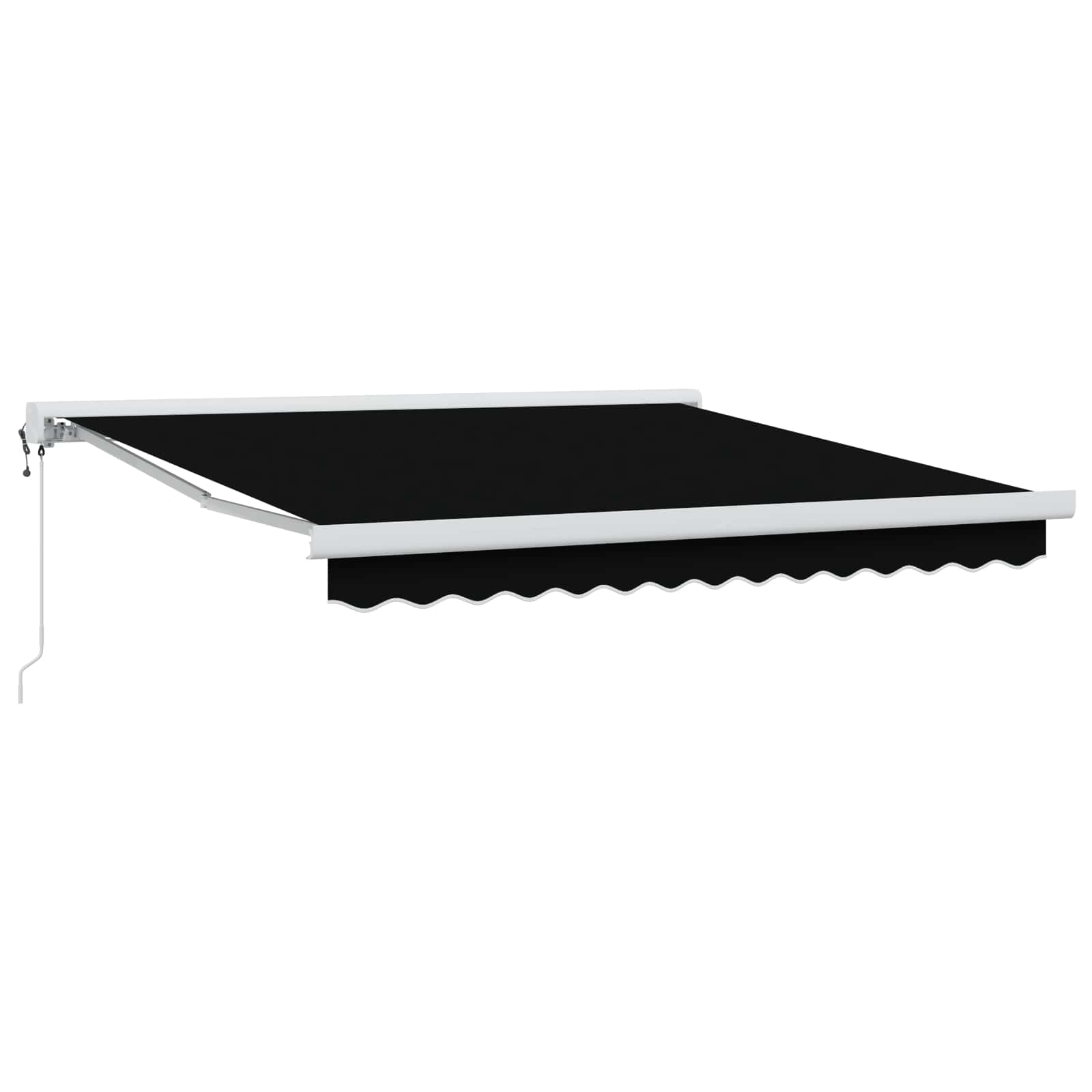 Tenda retrattile Nero 350 x 250 cm Tessuto e Metallo | homemem39