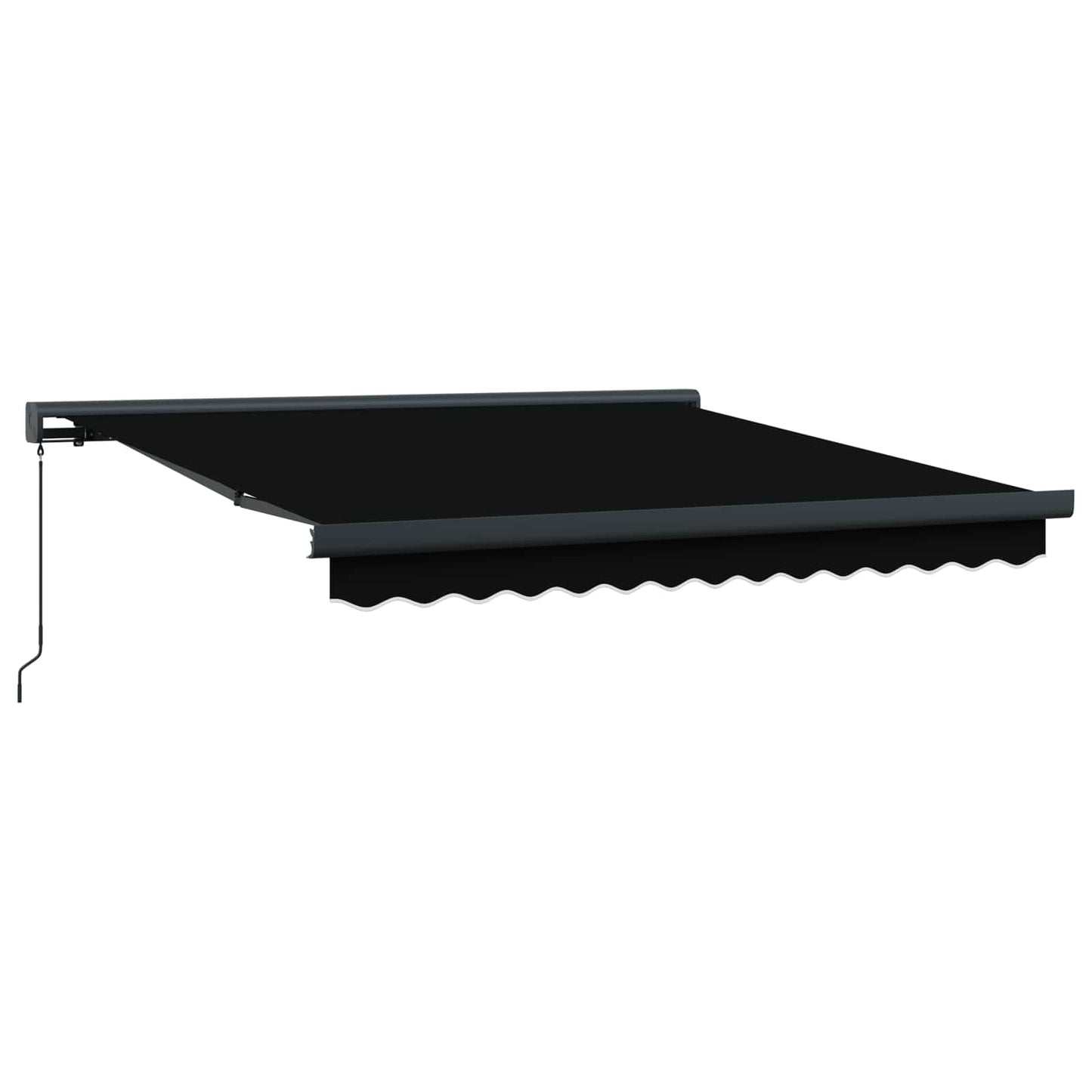 Tenda retrattile Nero 350 x 250 cm Tela e Alluminio | homemem39