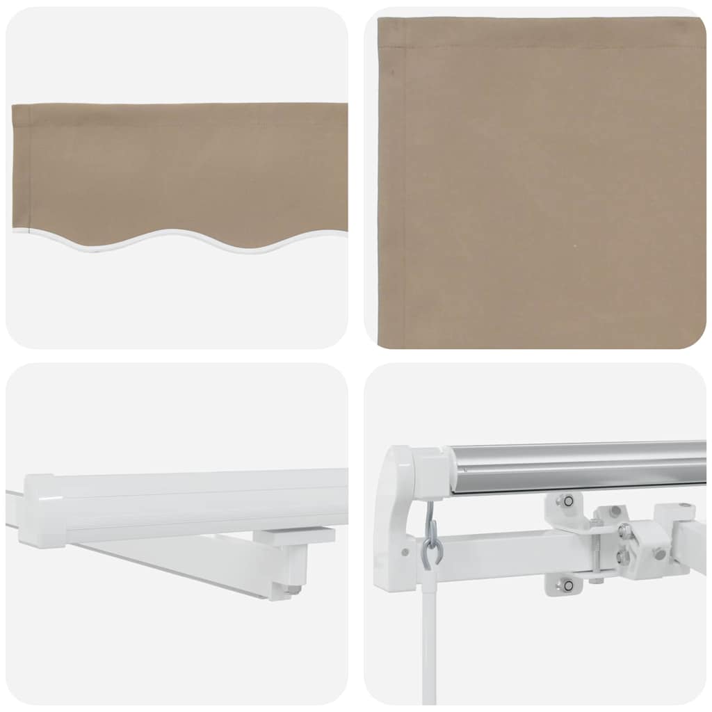 Tenda retrattile Beige 350 x 250 cm Tessuto e Alluminio | homemem39