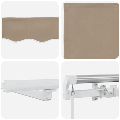Tenda retrattile Beige 350 x 250 cm Tessuto e Alluminio | homemem39