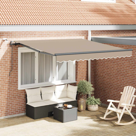 Tenda retrattile Beige 350 x 250 cm Poliestere | homemem39