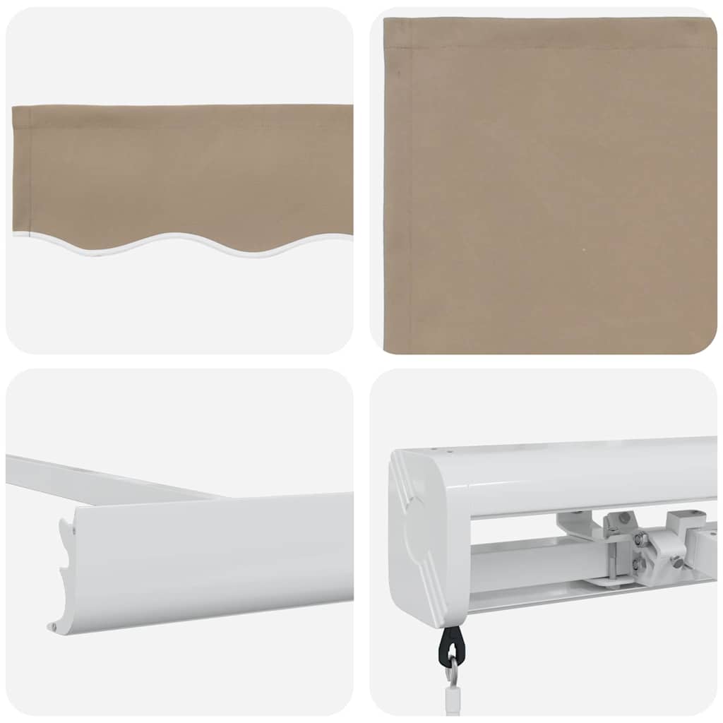 Tenda Retrattile Beige 350 x 250 cm Tessuto e Metallo - homemem39