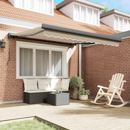 Tenda retrattile Beige 350 x 250 cm Tela e Alluminio | homemem39