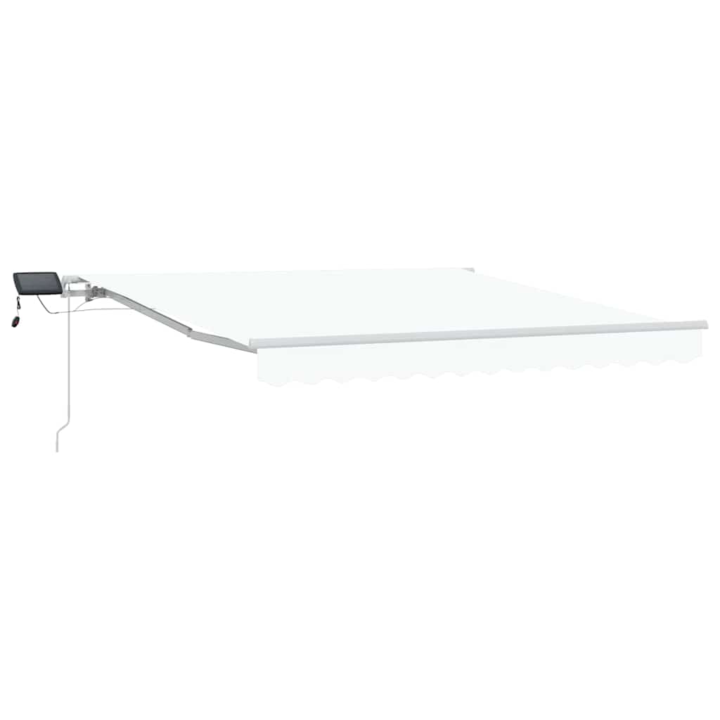 Tenda retrattile Bianco 350 x 250 cm Tessuto e Alluminio | homemem39