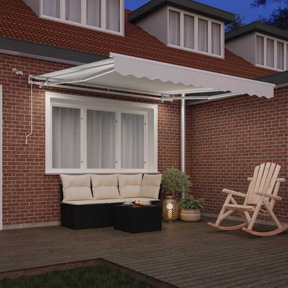 Tenda retrattile Bianco 350 x 250 cm Poliestere | homemem39