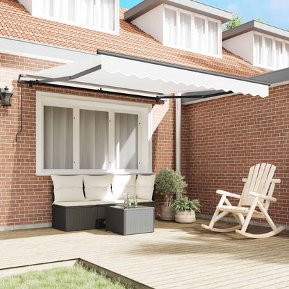 Tenda retrattile Bianco 350 x 250 cm Poliestere e Alluminio | homemem39