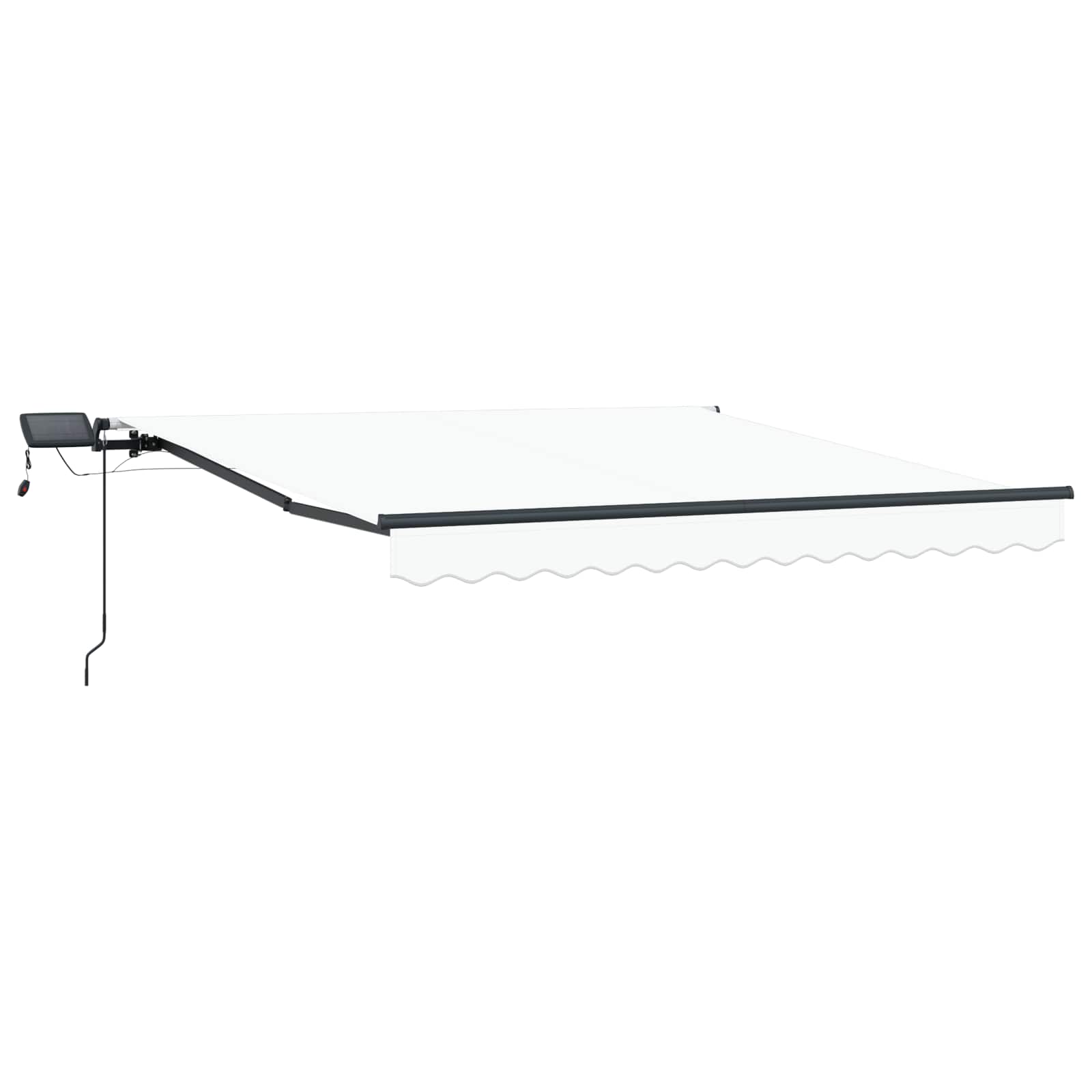 Tenda retrattile Bianco 350 x 250 cm Tessuto e Alluminio | homemem39