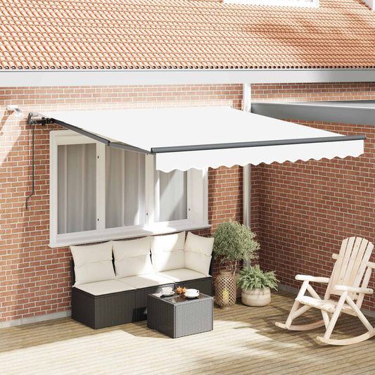Tenda retrattile Bianco 350 x 250 cm Poliestere | homemem39