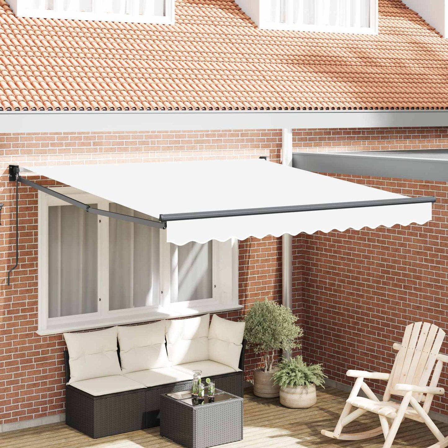 Tenda retrattile Bianco 350 x 250 cm | homemem39