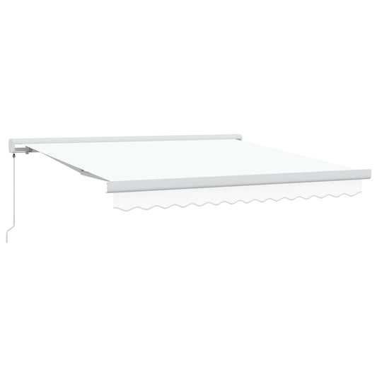 Tenda retrattile Bianco 350 x 250 cm Tela e Alluminio | homemem39