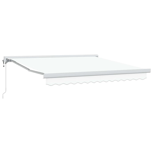 Tenda retrattile Bianco 350 x 250 x 165 cm Tessuto e Metallo | homemem39