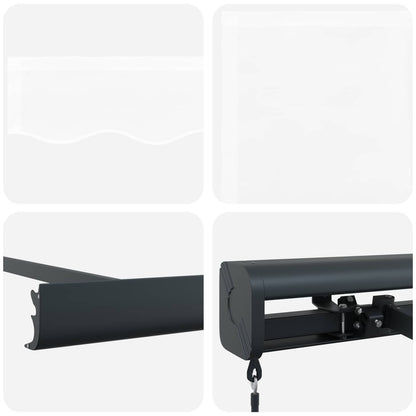 Tenda Retrattile Bianco 350 x 250 cm Tessuto e Metallo