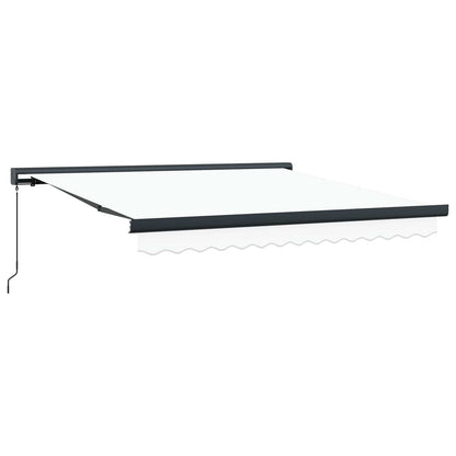 Tenda retrattile Bianco 350 x 250 cm Tela e Alluminio | homemem39
