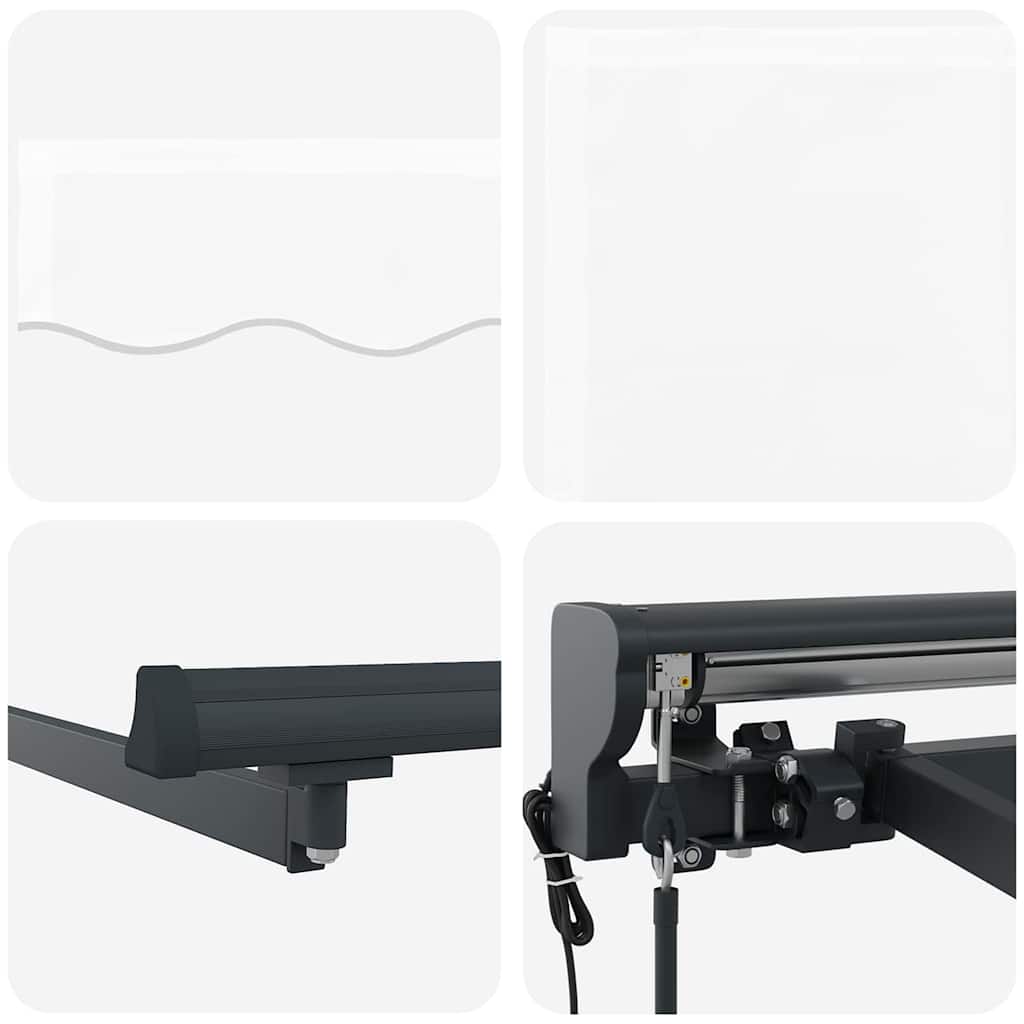 Tenda Retrattile Bianco 350x250 cm Tessuto